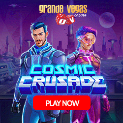Grande Vegas - 50 gratis spins på Cosmic Crusade